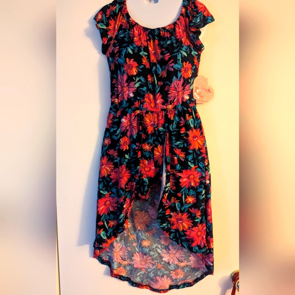 New colorful dress with shorts attached. Cotton and stretchy.